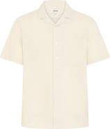 !SOLID <p>Allan Solid Linen Blend Camp Shirt</p>