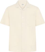 !SOLID <p>Allan Solid Linen Blend Camp Shirt</p>