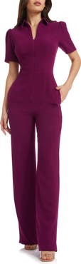 Dress the Population Gloria Front Zip Jumpsuit