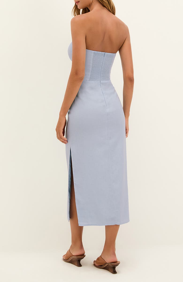 ViX Paula Hermanny Sylvi Cutout Linen & Cotton Cover-Up Maxi Dress, Alternate, color, Blue