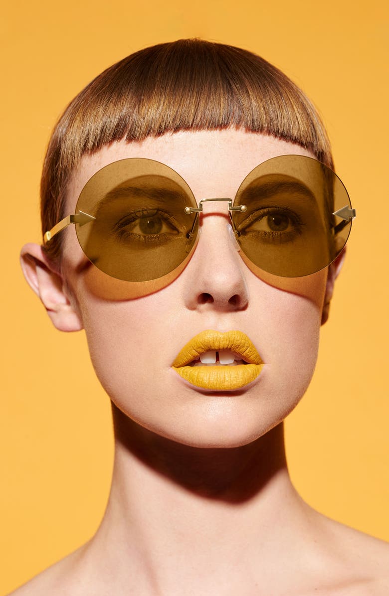 Karen Walker Disco Circus 60mm Rimless Round Sunglasses, Alternate, color, 