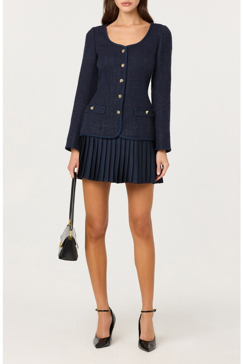 Malorie Long Sleeve Dress, Main, color, NAVY