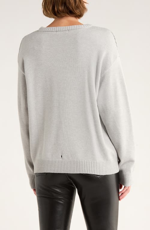 Vigoss Studded Skull Sweater In White
