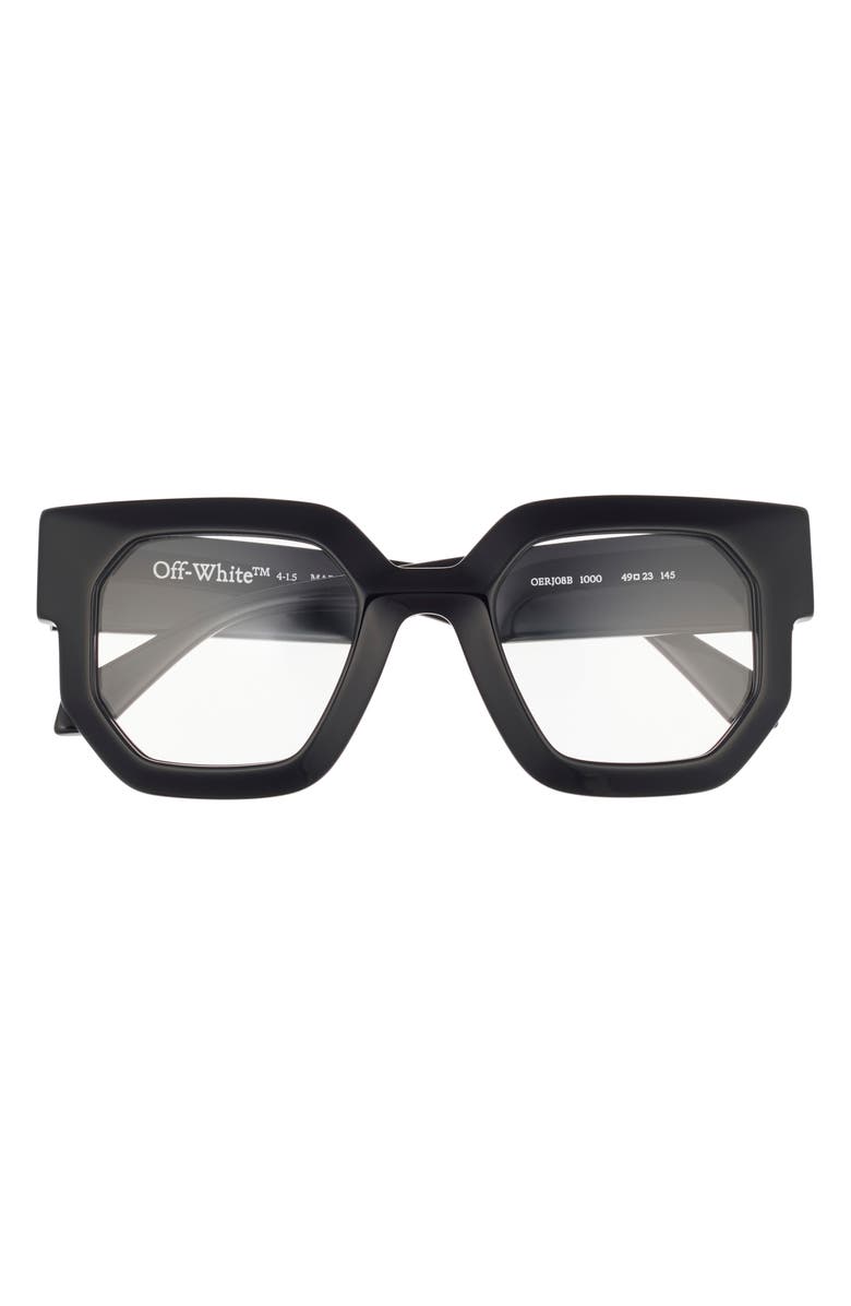 Off-White 49mm Square Reading Glasses, Main, color, 