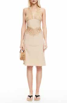 LIONESS Solana Lace Inset Halter Dress