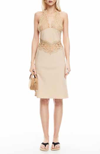 Solana Lace Inset Halter Dress