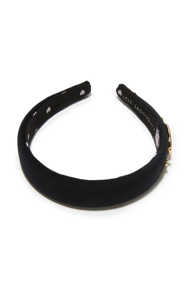 Lele Sadoughi Sf 49Ers Charlotte Headband, Alternate, color, Jet 001