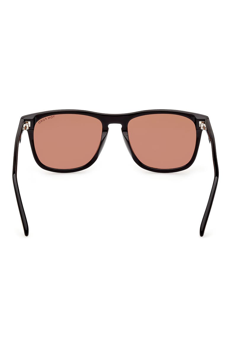 Gerard 56mm Square Sunglasses, Alternate, color, SHINY BLACK / BROWN