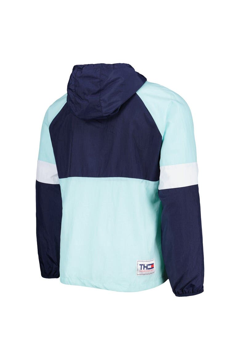 Men's Tommy Hilfiger Deep Sea Blue/White Seattle Kraken Raglan Half-Zip Jacket, Alternate, color, Blue