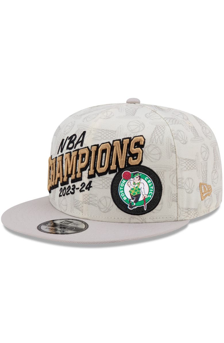 New Era Men's New Era Cream Boston Celtics 2024 NBA Finals Champions Locker Room 9FIFTY Snapback Hat, Alternate, color, 