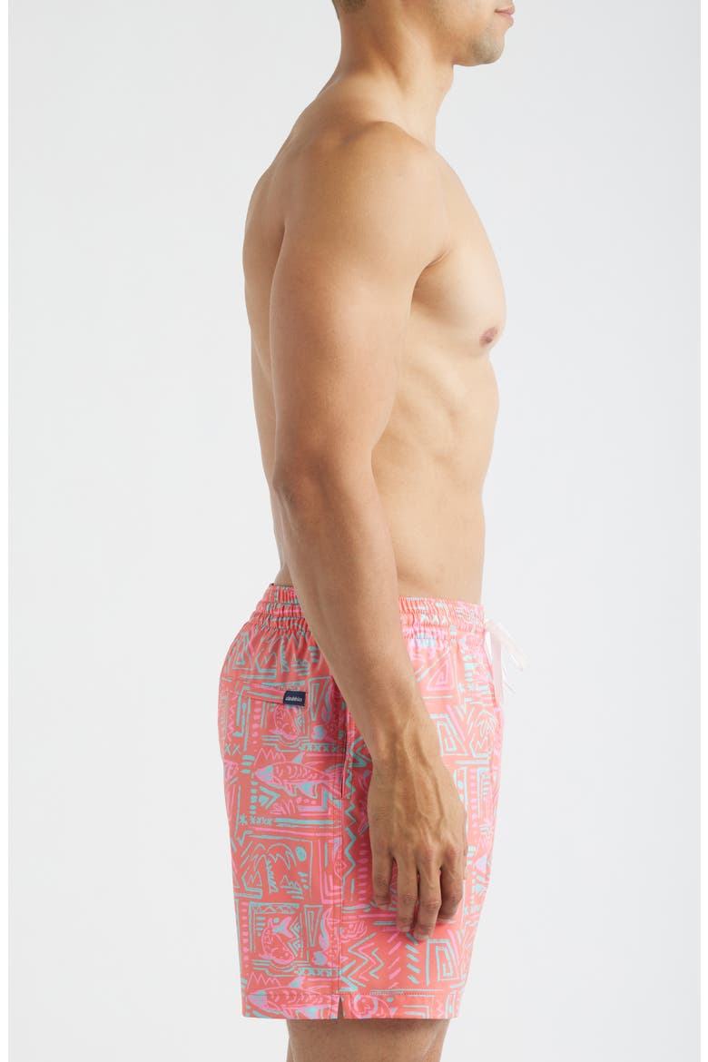 Pyramid Poolside Lined 5.5-Inch Swim Trunks, Alternate, color, CORAL