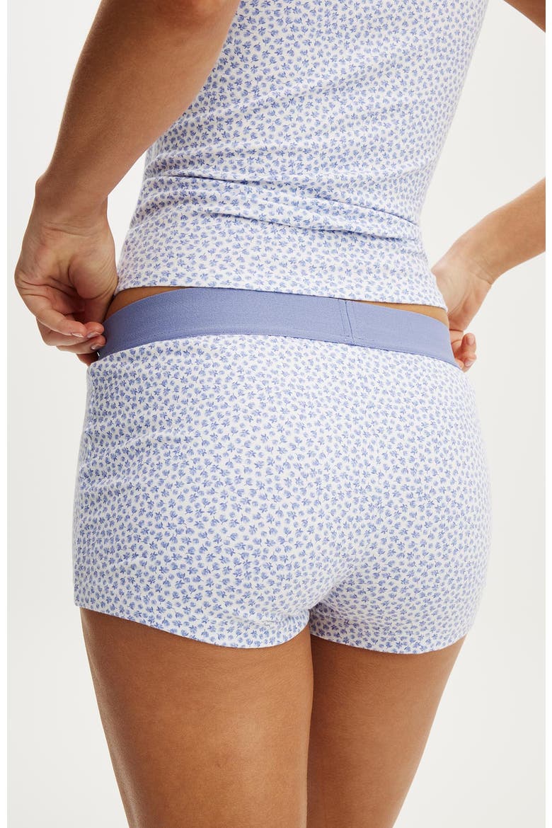 Women's Dreamy Soft Boyshort, Alternate, color, Lorette Floral Daydream Blue
