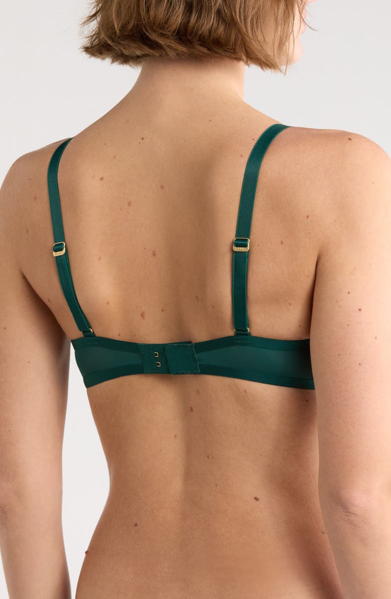 CUUP The Plunge Underwire Mesh Bra, Alternate, color, Serpentine Green