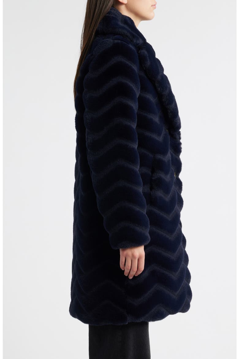 Faux Fur Coat, Alternate, color, NAVY