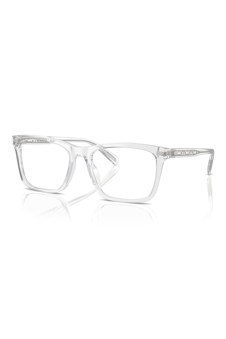 57mm Square Optical Glasses, Alternate, color, TRANSPARENT CLEAR / DEMO LENS