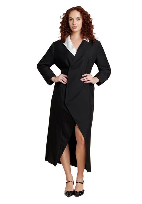 Colorblocked Maxi Blazer Dress (Plus)