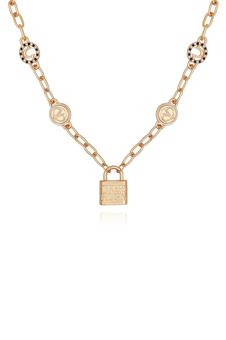 LOGO NK TR LOCK, Alternate, color, GOLDTONE