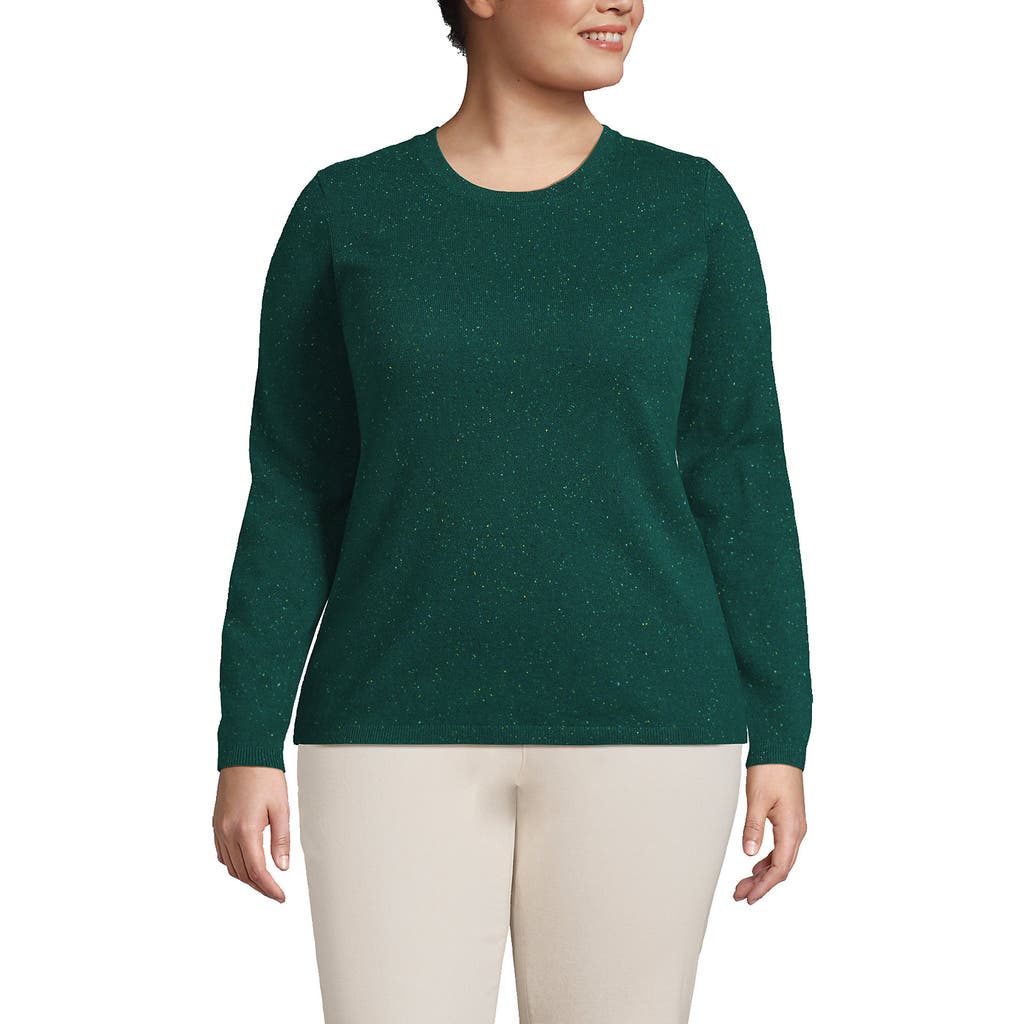 Lands' End Plus Size Cashmere Sweater In Green