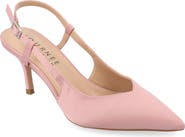Journee Collection Knightly Pointed Toe Slingback Pump