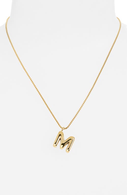 Open Edit Waterproof Bubble Initial Pendant Necklace