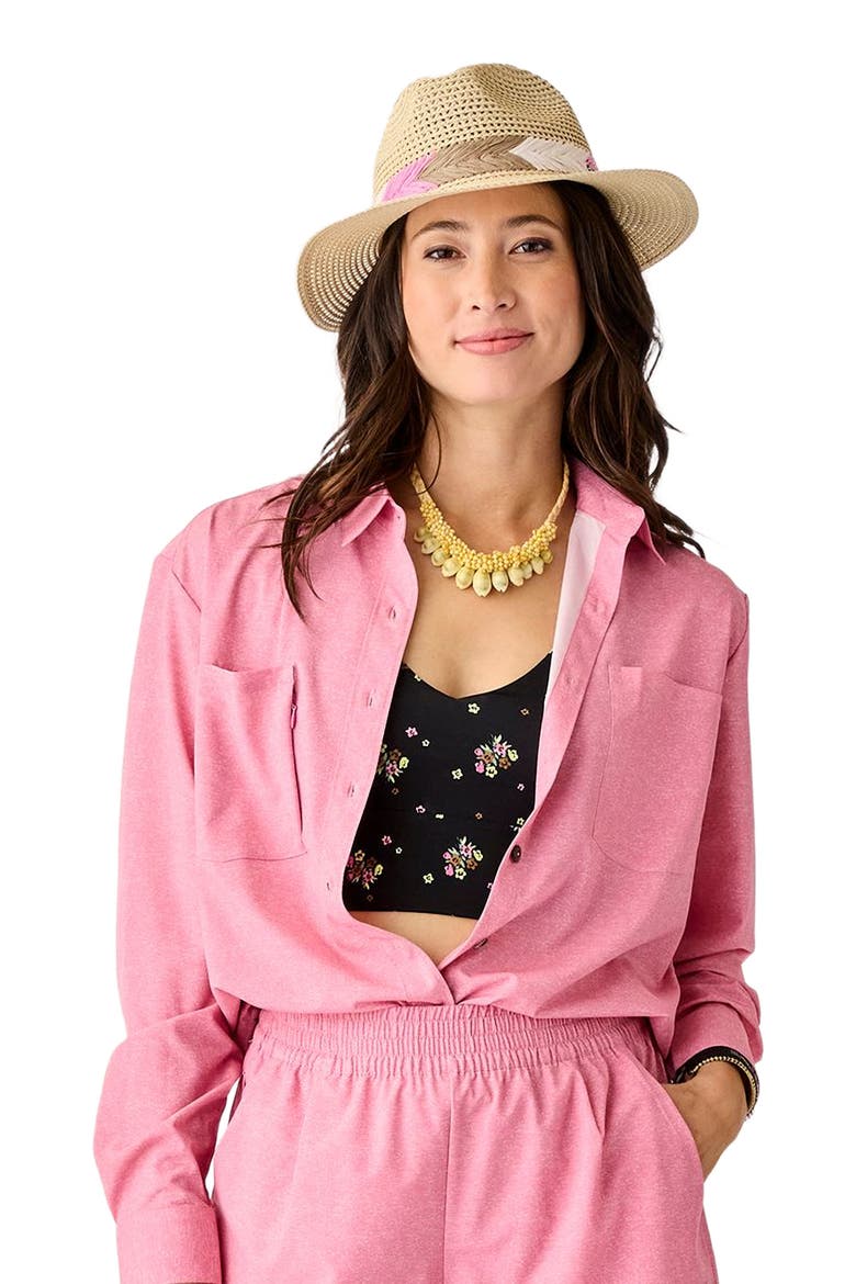 Farrah Packable Hat, Main, color, Light Khaki