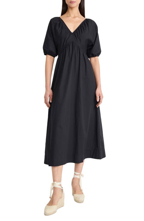 Puff Sleeve Maxi Dress