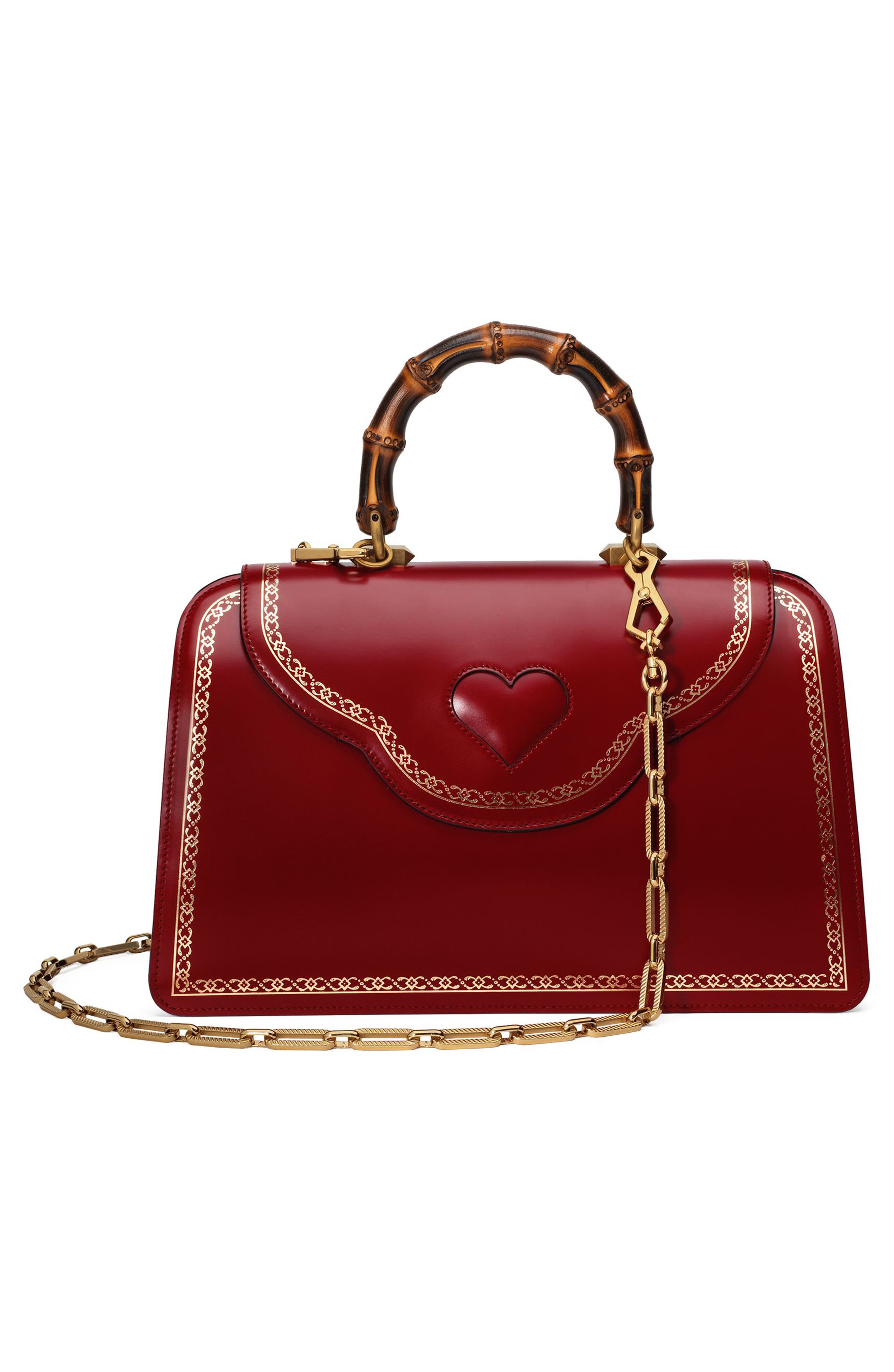 Thiara Medium Leather Top Handle Bag, Alternate, color, RED