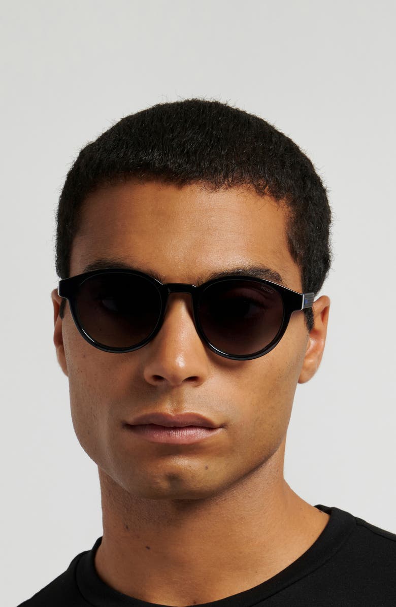 HUGO 51mm Panthos Sunglasses, Alternate, color, Shaded Grey/ Dark Grey Sf