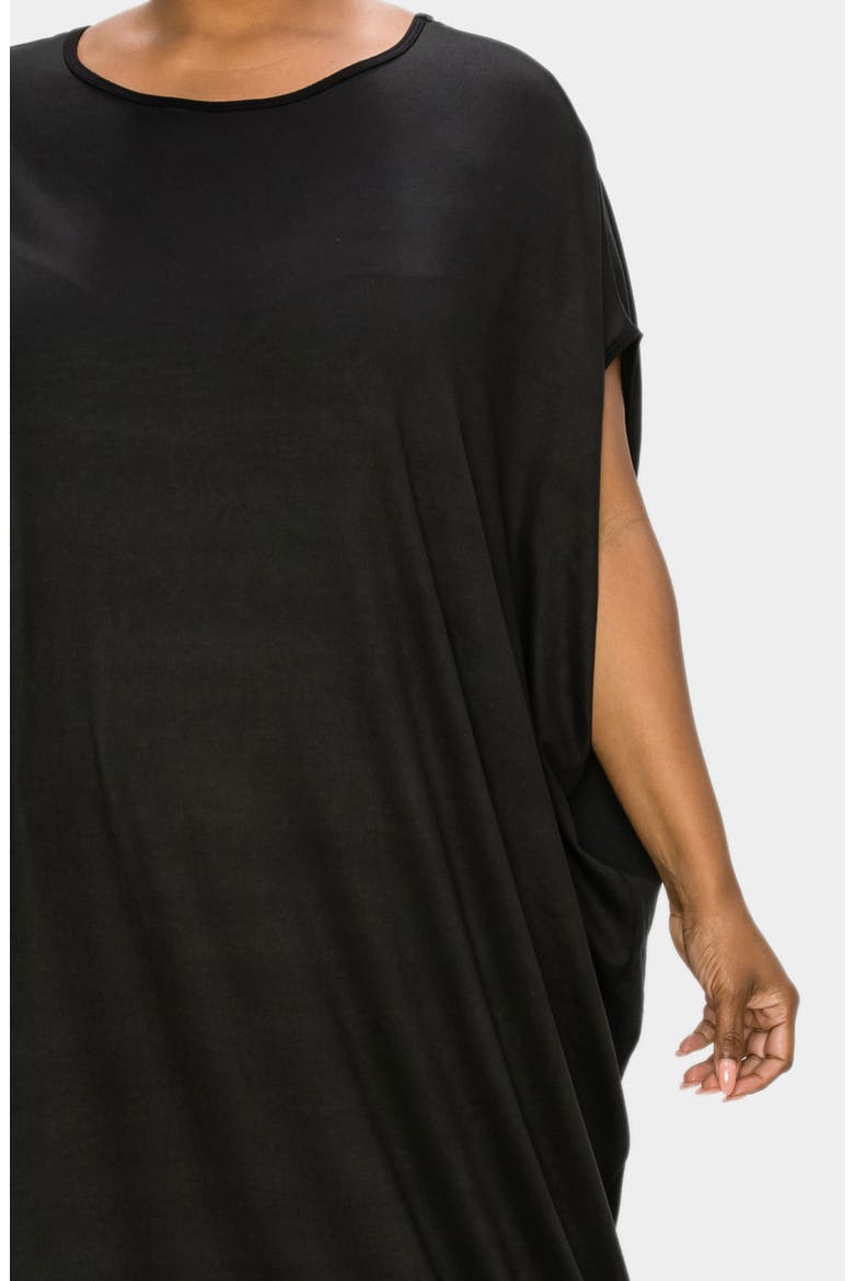 Sasha Knit Kaftan Dress, Alternate, color, BLACK