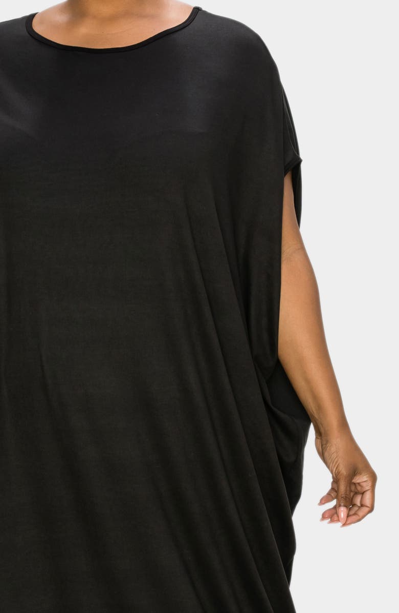 L I V D Sasha Knit Kaftan Dress, Alternate, color, Black