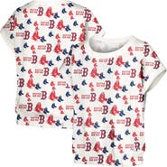 LUSSO Women's Lusso  White Boston Red Sox Madge Dolman Tri-Blend T-Shirt