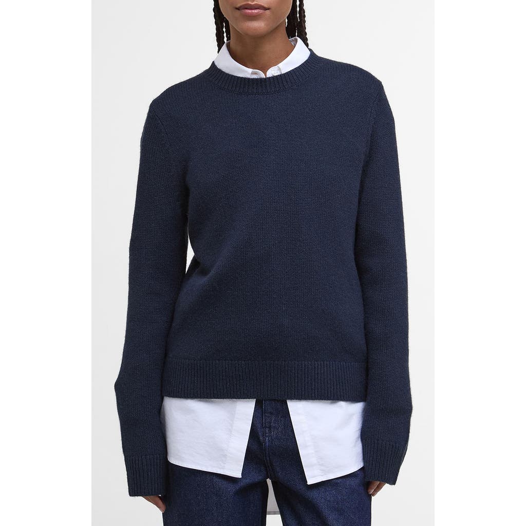 Barbour Woodhouse Wool & Cashmere Crewneck Sweater In Blue