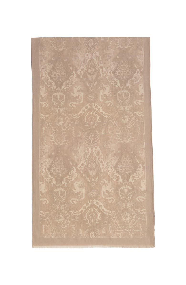 Lauren Ralph Lauren Medallion Wrap W/ Sequins, Alternate, color, Birch Tan