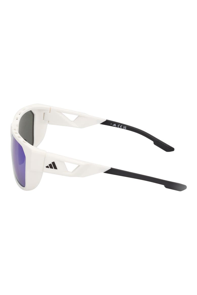 57mm Navigator Sunglasses, Alternate, color, WHITE / GREEN MIRROR