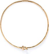UNODE50 Rigid Necklace With 18K Gold-Plated Front Clasp With White Topaz