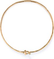 UNODE50 Rigid Necklace With 18K Gold-Plated Front Clasp With White Topaz