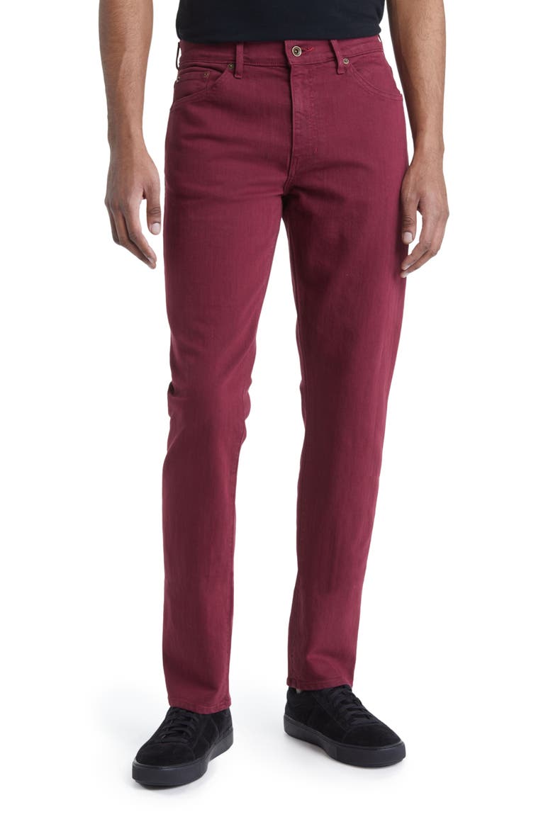 Alexander Relaxed Straight Leg Stretch Twill Pants, Main, color, GARNET