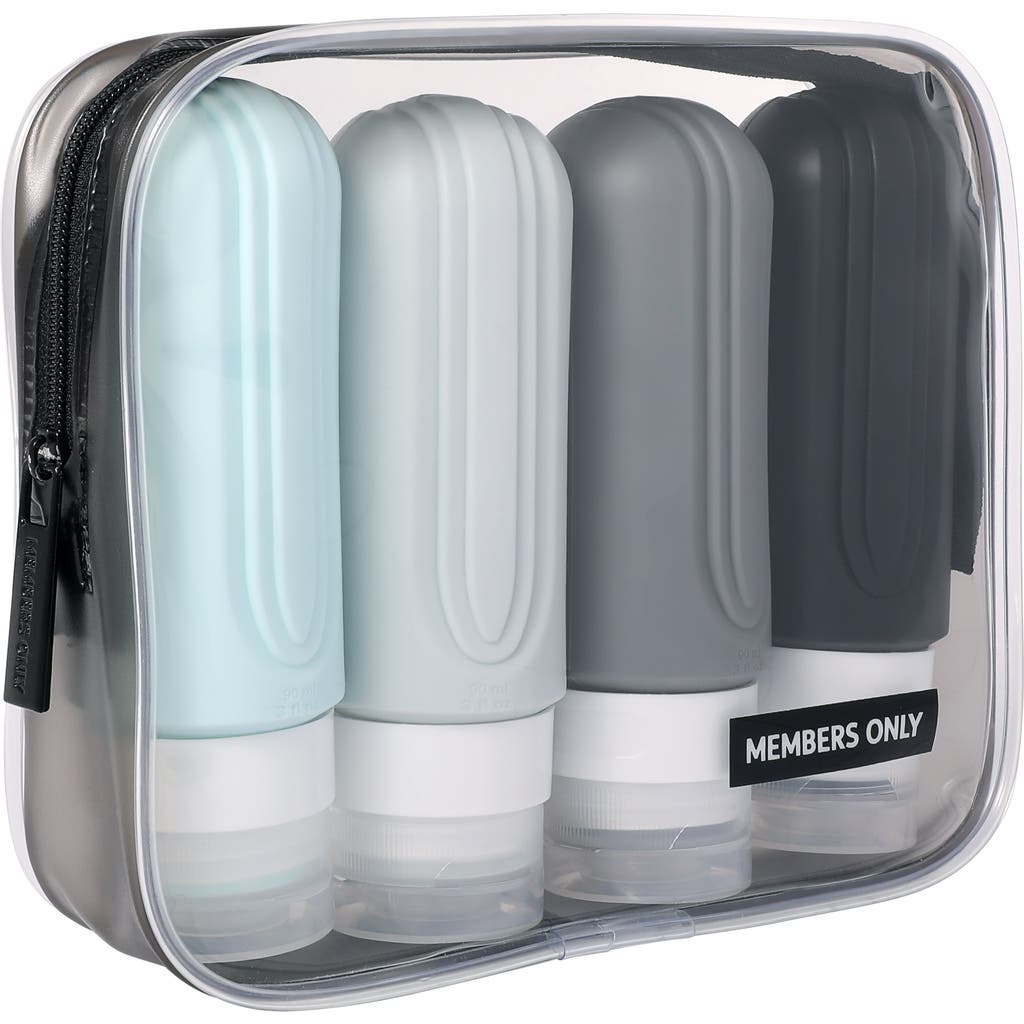 Members Only Silicone Travel Bottle Set, 4 Pack In Multi
