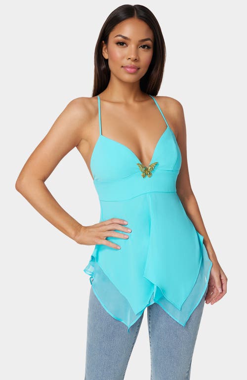 bebe Asymmetric Butterfly Tank Top in Capri  product