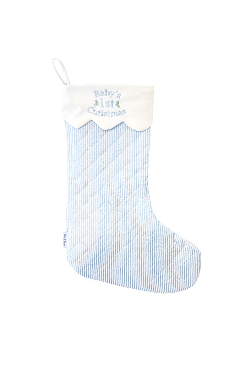 Bits & Bows Baby's 1st Christmas Stocking, Main, color, Blue