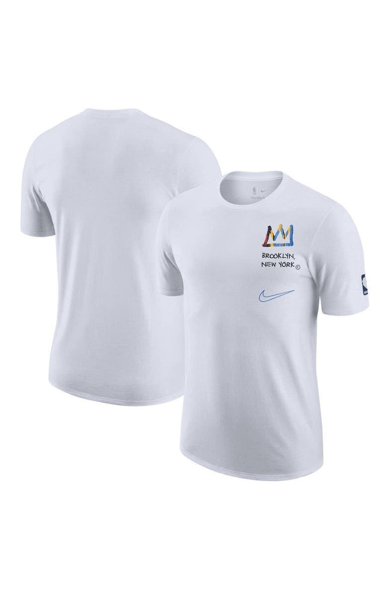 Nike Men's Nike White Brooklyn Nets 2022/23 City Edition Courtside Max90 Vintage Wash T-Shirt, Main, color, 
