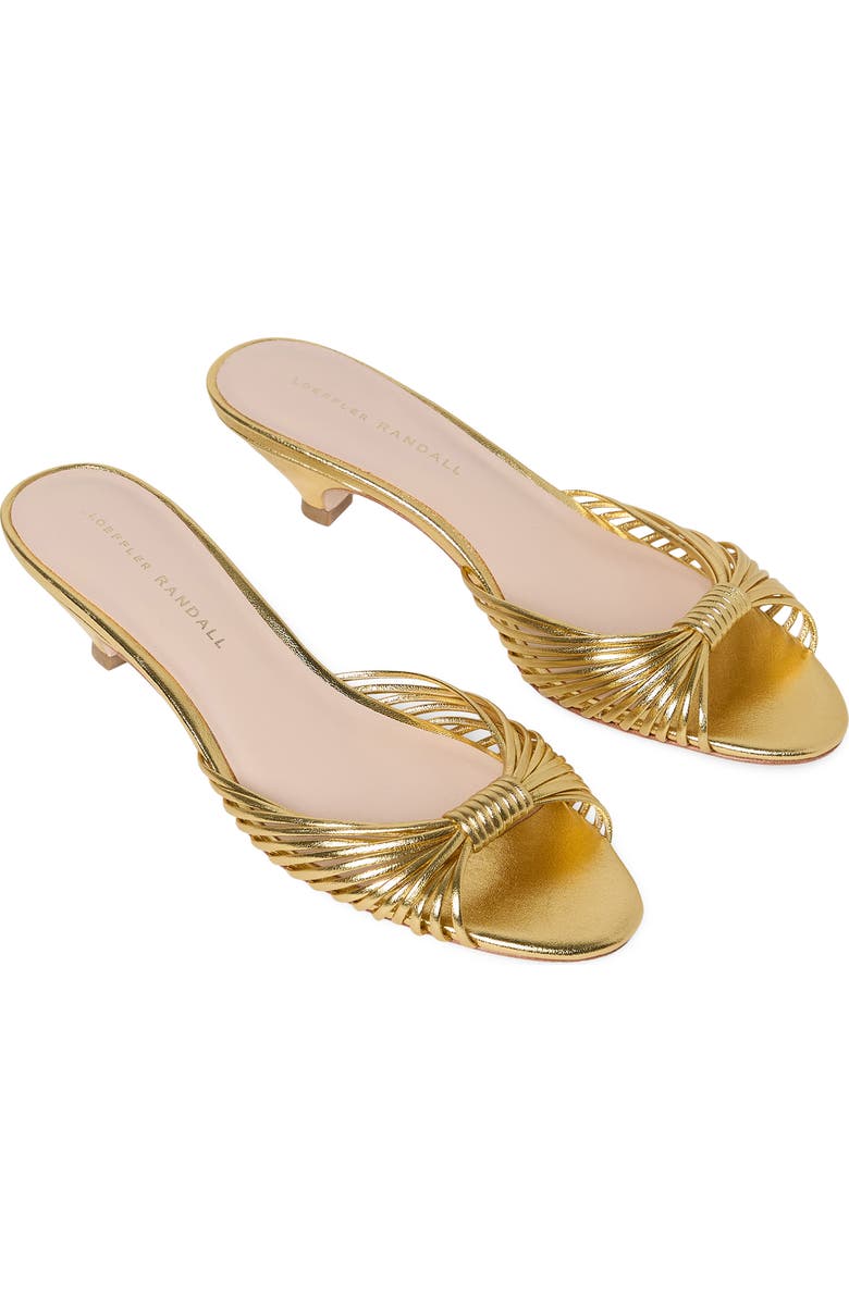 Loeffler Randall Dixie Kitten Heel Slide Sandal, Alternate, color, Gold