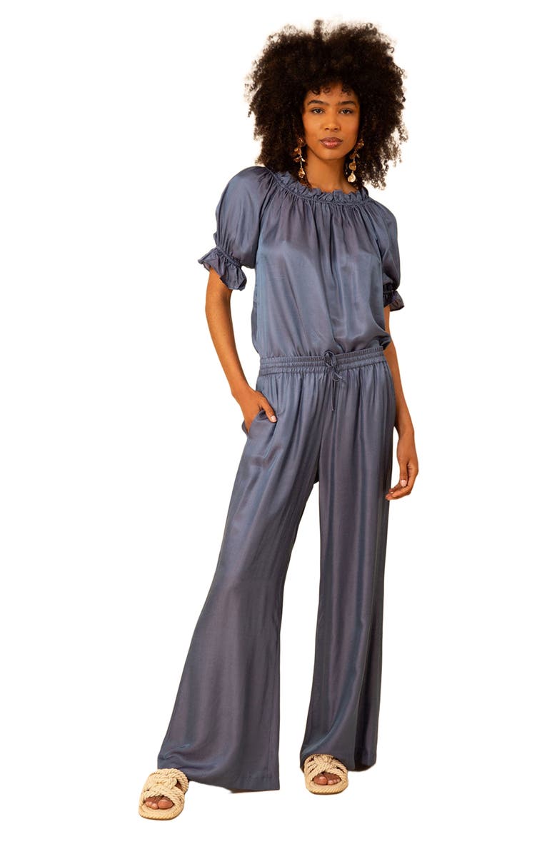 Hale Bob Raegan Solid Washed Charmeuse Pant, Alternate, color, 