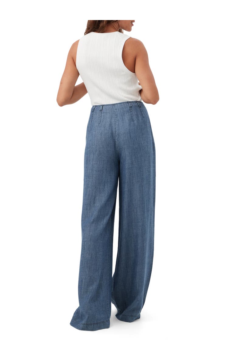 Trina Turk Dans Wide Leg Chambray Pant, Alternate, color, 