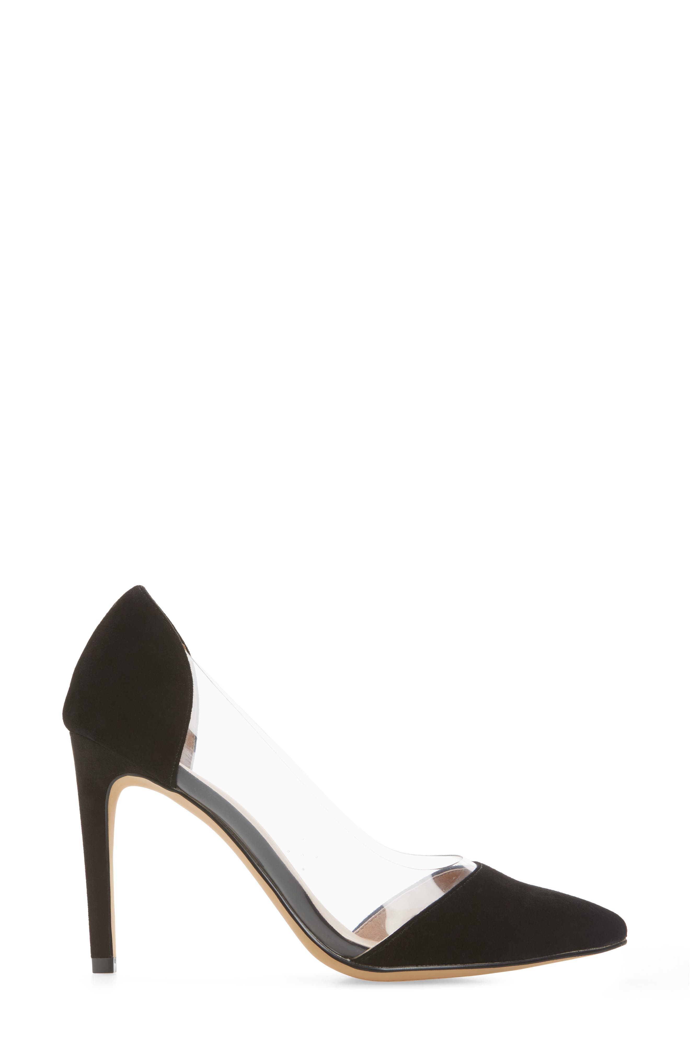 Leith Penny Clear Pointy Toe Pump, Alternate, color, 
