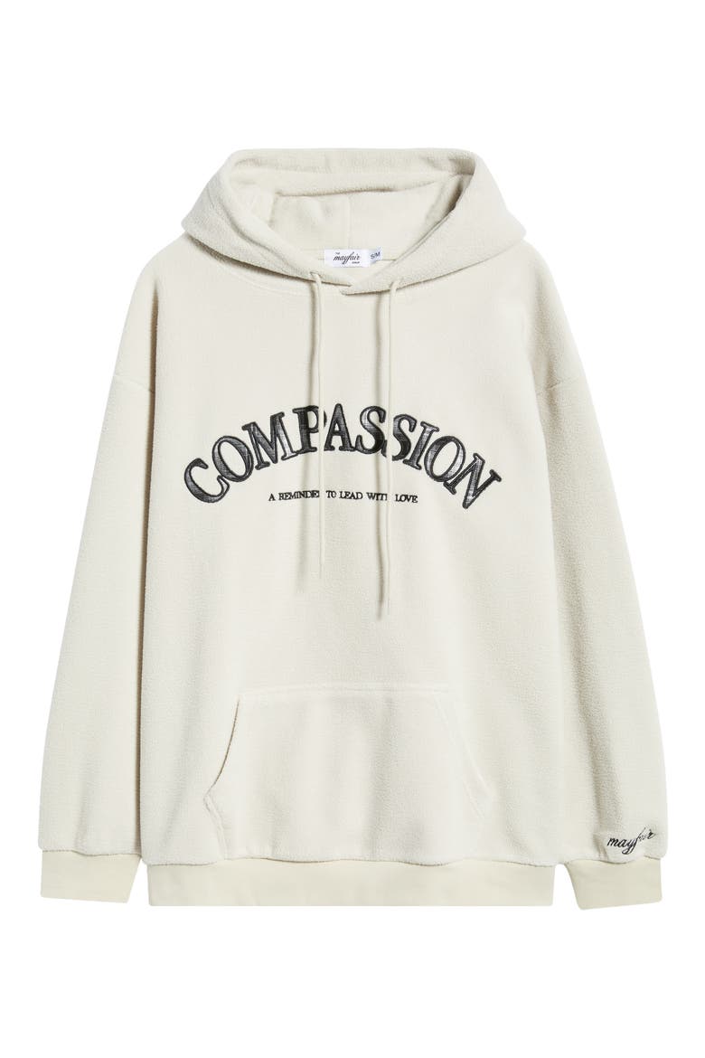 Relaxed Compassion Embroidered Hoodie, Alternate, color, GREY