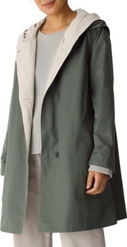 Eileen Fisher Hooded Reversible Coat