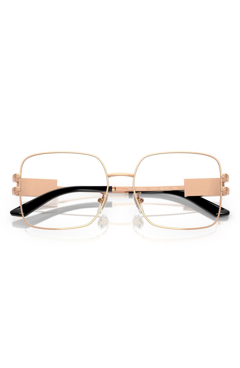 Versace 56mm Square Optical Glasses, Alternate, color, Rose Gold