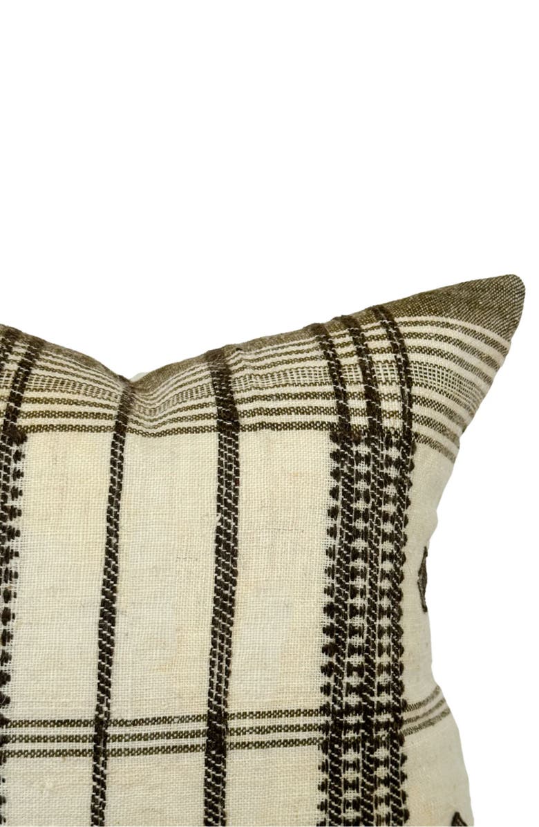 Linen & James Ezra Tan Brown Indian Wool Pillow Cover, Alternate, color, 