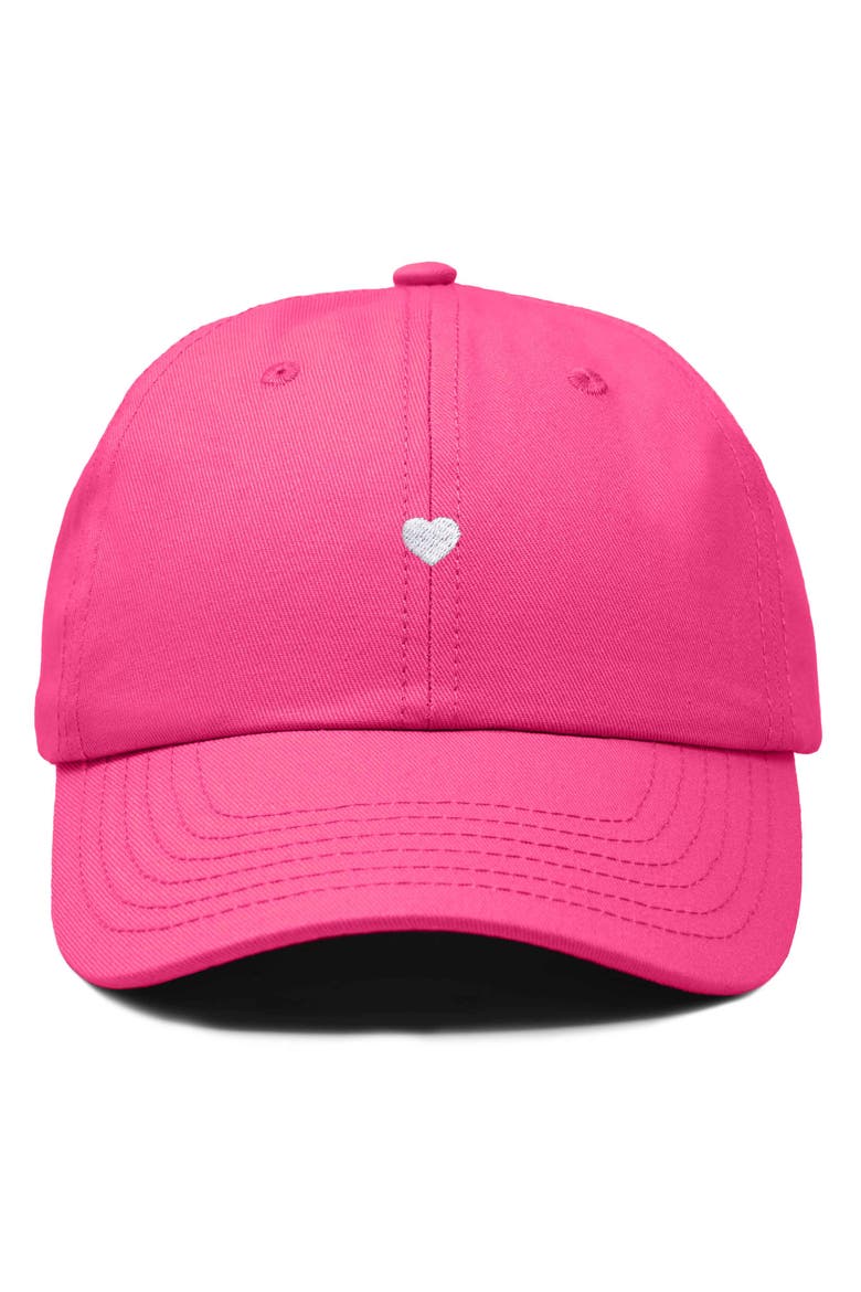 Lil Heart Dad Cap, Main, color, Hot Pink